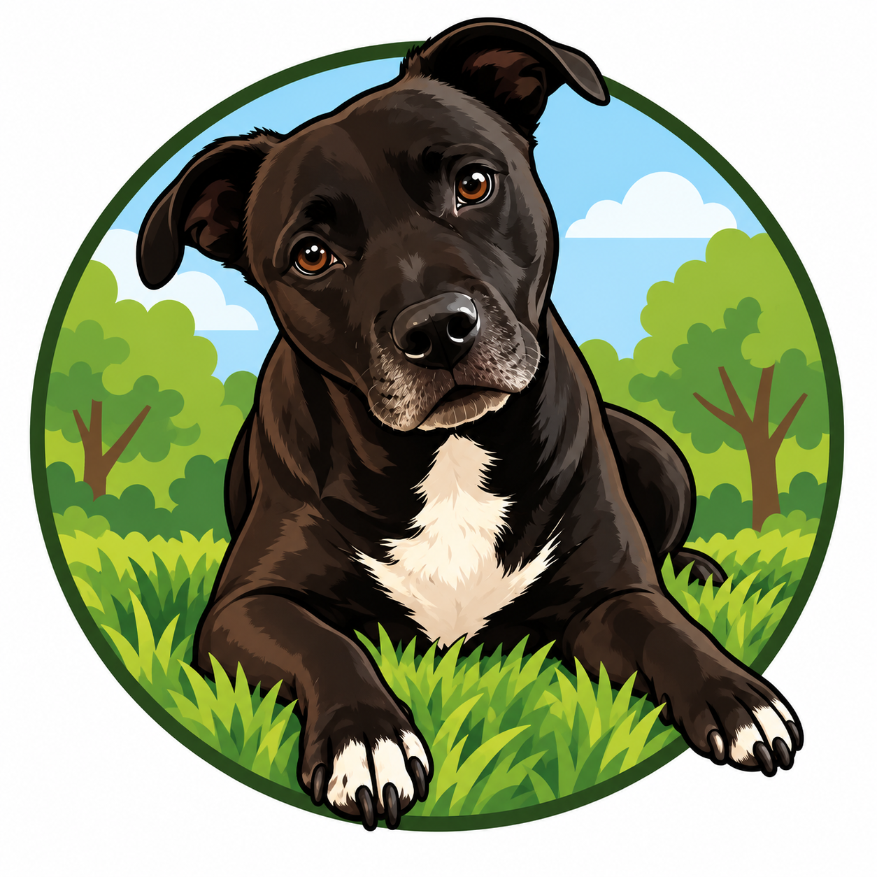 Cartoon portrait of Sparky